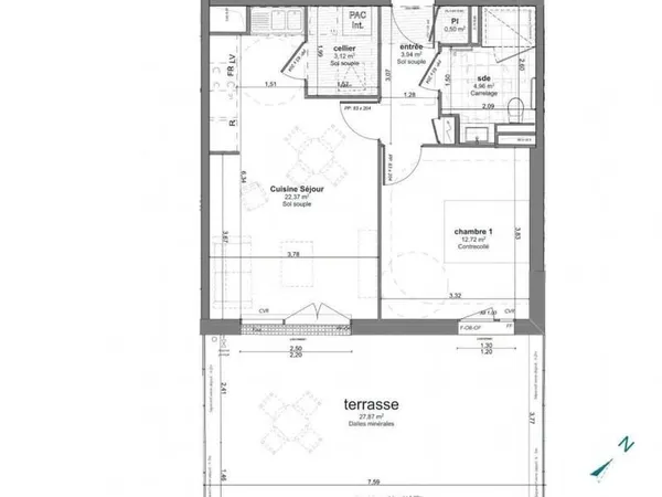 Appartement 2 pièces 48 m²
