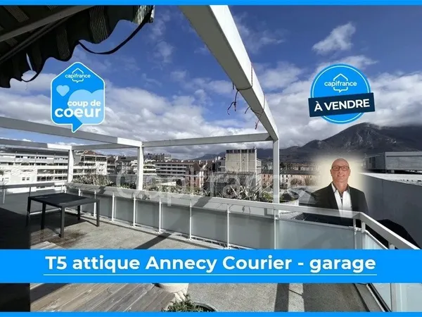 Rare T5 duplex en attique, garage, hypercentre ANNECY (74)