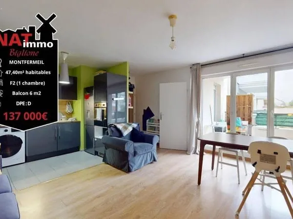 Appartement 2 pièces 47 m²