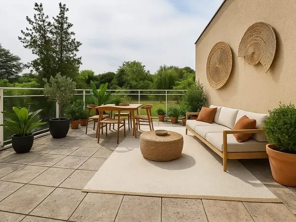 MOULINS LES METZ : Immeuble de 3 appartements avec terrasses, jardins et stationnements