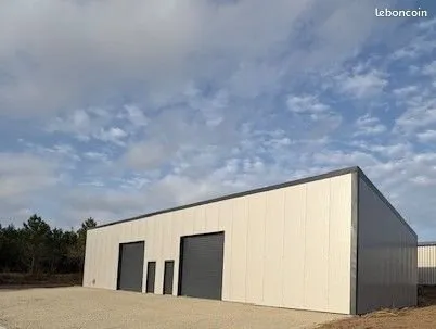 Bâtiment artisanal neuf 240 m² + terrain clôturé 1160 m² proche Dax