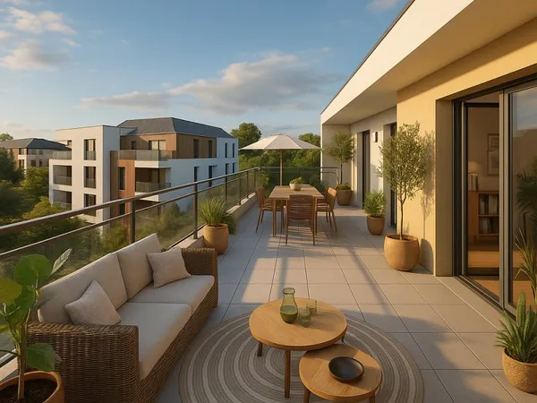 SPLENDIDE T3 DERNIER ETAGE AVEC 30M² DE TERRASSE -RESIDENCE AVEC PISCINE