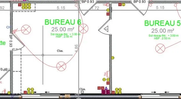 Bureaux 60 m²