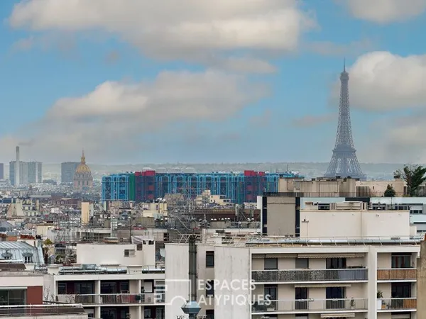 Ensemble de caractère avec balcons en dernier étage