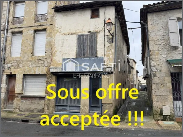 Maison et local commercial a restaurer