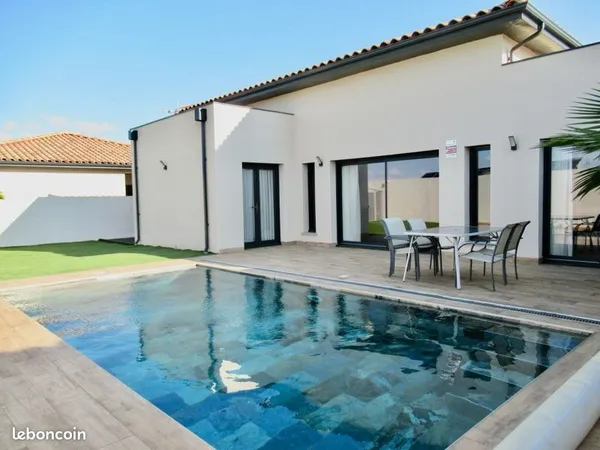 🏡 Villa contemporaine 133 m² - 3 chambres, piscine, terrain 480 m² - Narbonne - Aucun travaux
