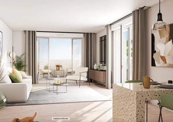 Appt 3 pièces avec balcon et place de parking - 370 000 Euros