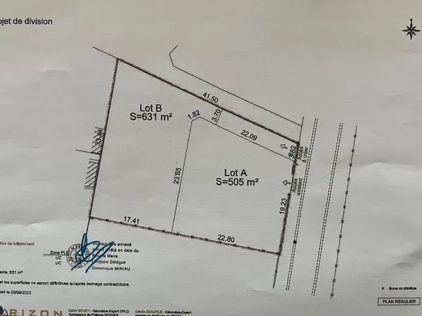 Terrain 505 m²