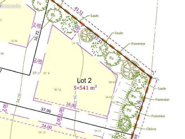 Terrain 260 m² Bruz