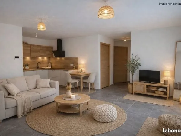 Appartement 60 m² avec terrasse, jardin et boxe