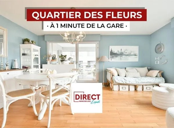À 1 MINUTES DE LA GARE : APPARTEMENT 3P + BALCON + PARKING +