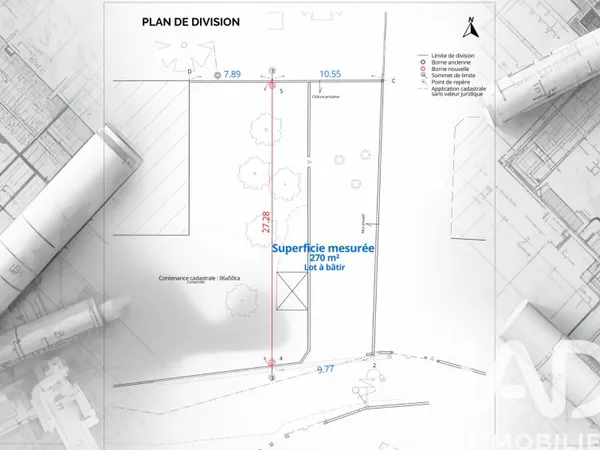 Terrain en individuel 270 m²