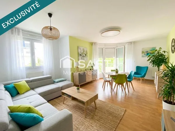 Appartement F3 vendu loué 72 m2 - garage - balcon
