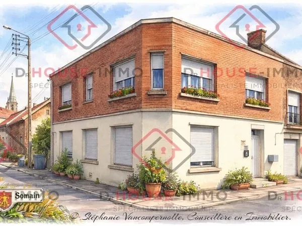 Maison & bureaux 129m2 à Somain