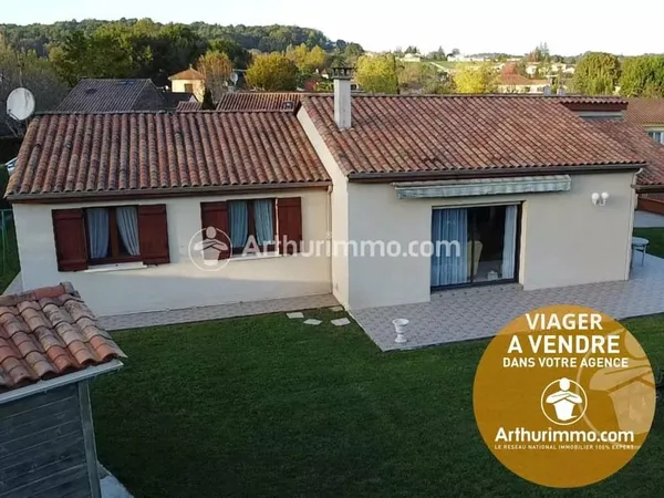 Viager occupé, plain pied 93 m², 3 ch, 4 pièces, garage