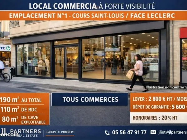 Local commercial 180 m²