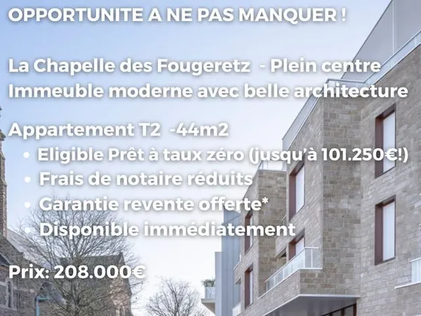 Appartement 2 pièces 44 m²