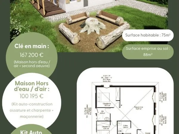 Terrain à vendre de 700,00 m² LE HOUGA (32) LOT 8