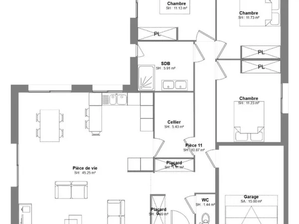 Maison 4 pièces 104 m²