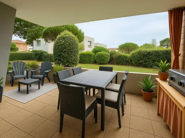 Vends appartement 61m² 3 pièces avec garage proche de la plage dans une résidence sécurisée