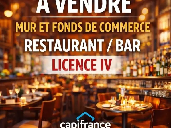 À Vendre : Restaurant - Bar avec murs et fonds de commerce - Licence IV - Pleyben(29)