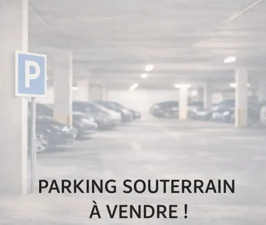 Place de parking souterrain à vendre