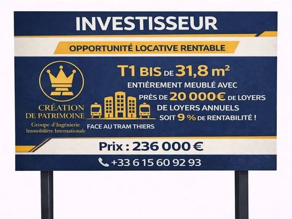 Appartement 1 pièce 32 m²