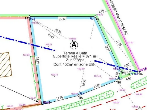 Terrain - 871 m² - PARCAY MESLAY