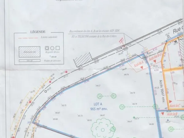 Terrain constructible de 969 m2