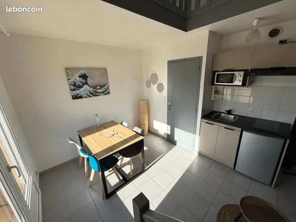 T1 duplex meublé 30 m² - grande mezzanine - balcon - dernier étage - calme
