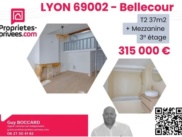 Appartement Lyon 2 pièce(s) 36.54 m2