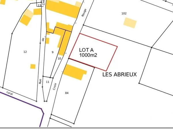 Terrain 1000 m²