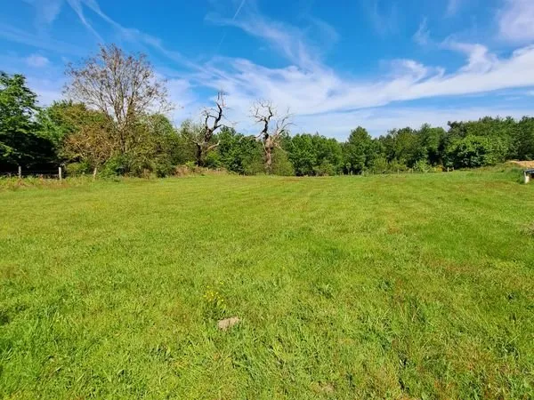 Grand Terrain constructible viabilisé disponible de 1930 m² situé en limite de Changé /Champagné, 12