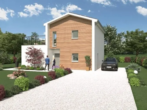 Maison ossature bois neuve - étage de 138m² + Terrain de 1060m² - Ventabren 13122