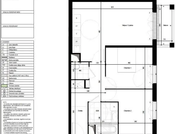 Appartement 3 pièces 62 m²