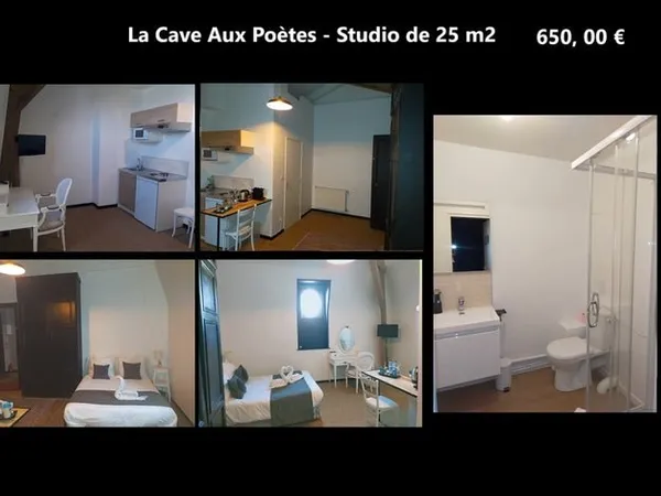 Loue Studio 25 m2, 600 € toutes charges comprises