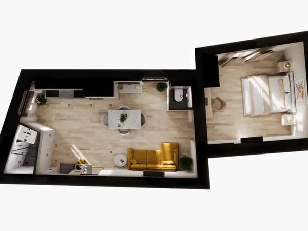 Appartement T2 à créer entièrement 38 m² sur Château Arnoux idéal investisseur