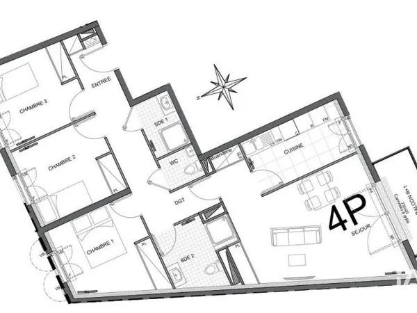 Appartement 4 pièces 81 m²
