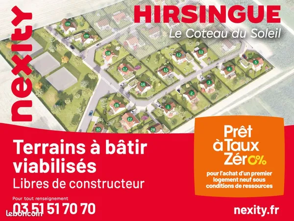 Terrains constructibles à Hirsingue, à 10 min d'Altkirch et à proximité de Mulhouse et de Bâle