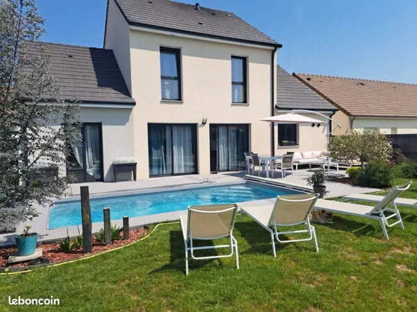 Maison R+1 de 119 m² avec piscine - Ossature bois - Plein Sud