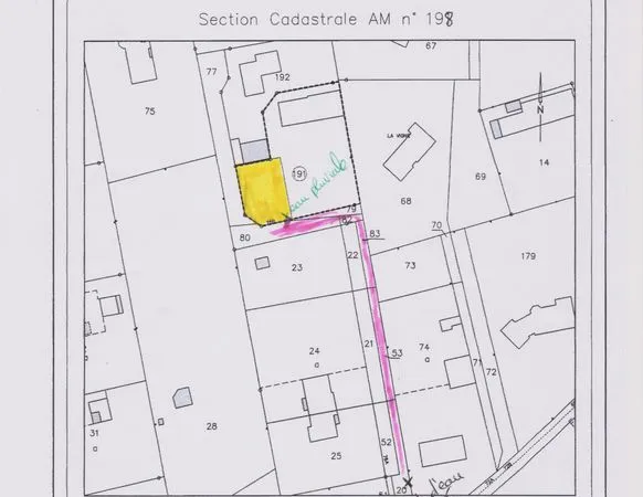 Terrain constructible 342m2 clôturé avec brt eau-FROMENTEAU
