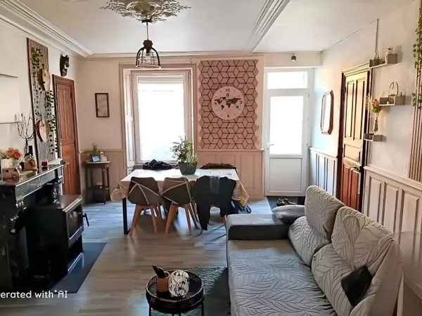 MAISON DE BOURG AVEC DE BEAUX VOLUMES, TERRAIN, GARAGE ET DÉPENDANCES