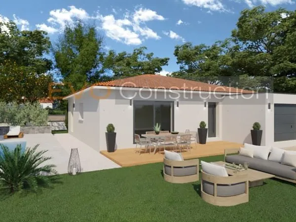 A Rigarda, villa T4 de plain pied avec garage et jardin en 4 faces