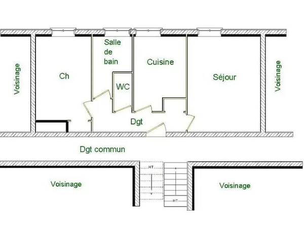 Appartement 2 pièces 42 m²