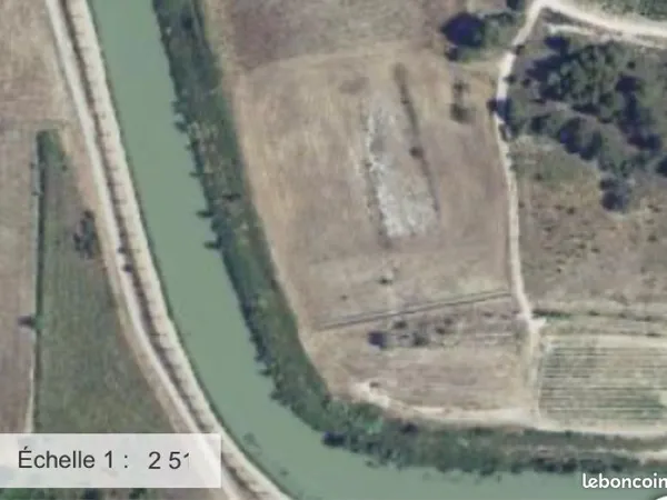 Terrain agricole 1 ha irrigable au bord du canal à cruzy
