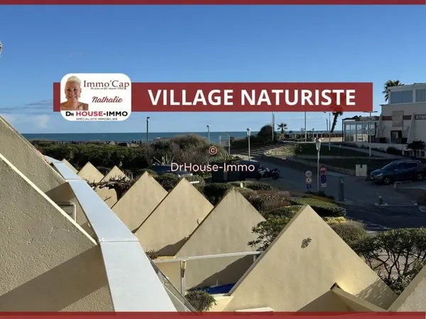 IMMO'CAP NATHALIE - AU VILLAGE NATURISTE AU CAP D'AGDE TRES GRAND APPARTEMENT DE 37.52 M2 ORIENTE SU