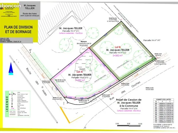 Terrains à vendre 382 M²- Saint Julien de Concelles