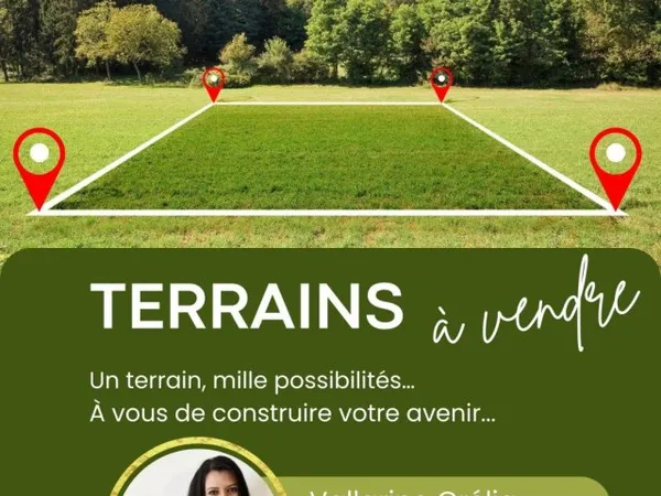 Terrain plat de 807 m² prêt à construire à Périssac