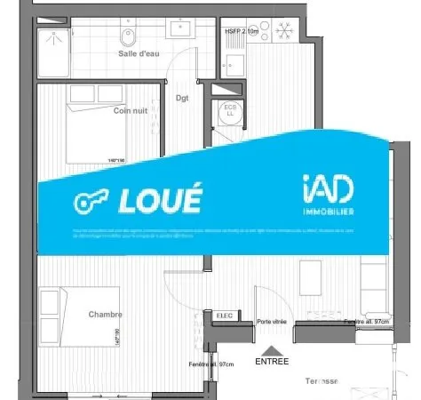 Appartement 3 pièces 59 m²