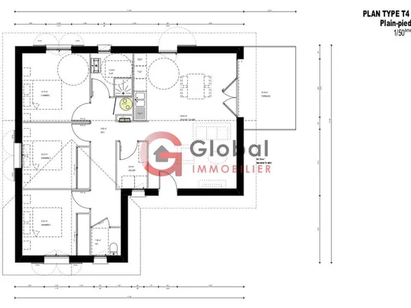 Maison neuve 65,78m2